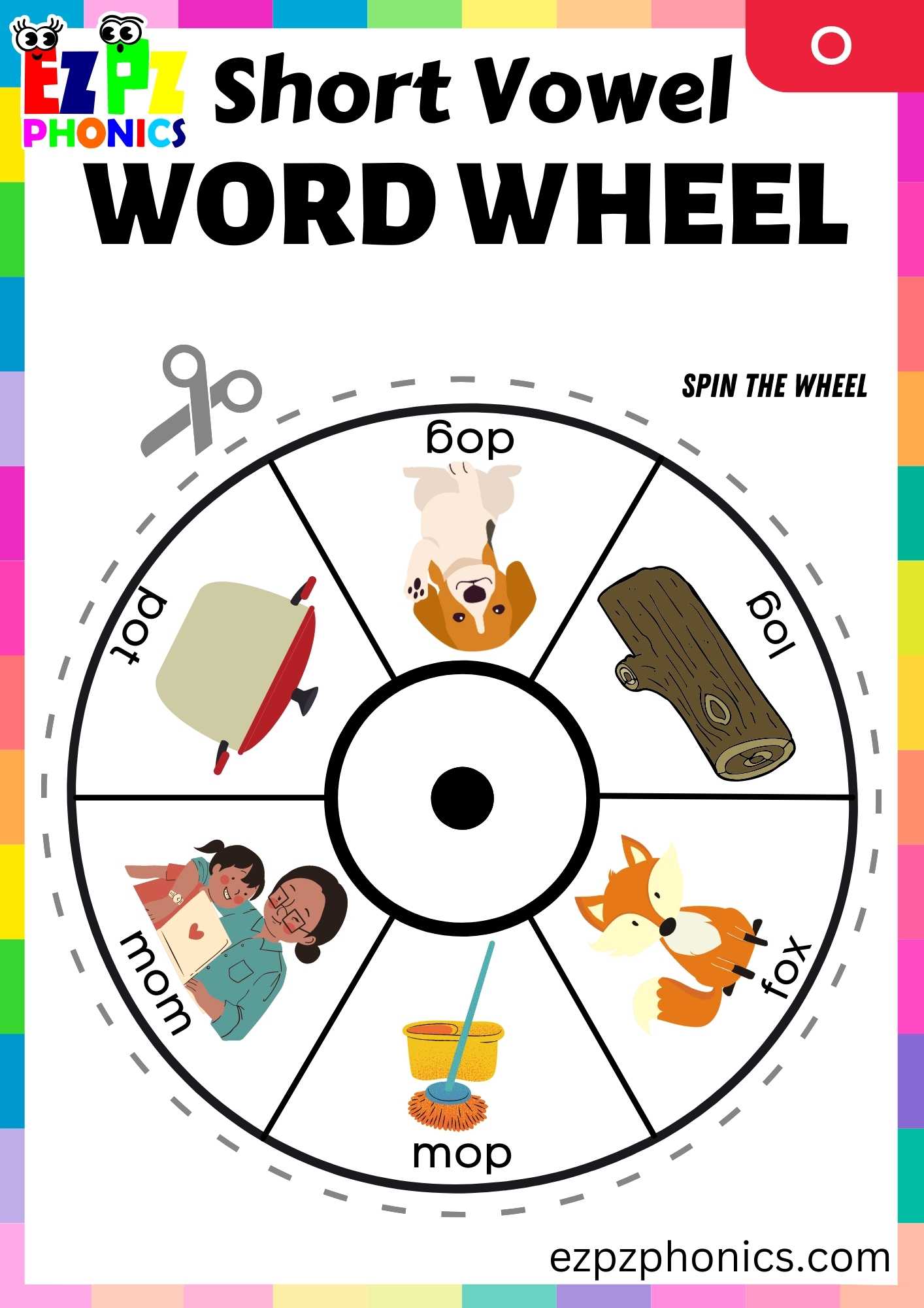 Set 2 Short O Word Wheel Phonics